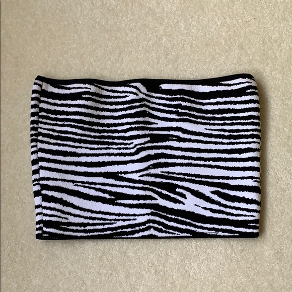 Aritzia Zebra Print Tube Top - Picture 2 of 3